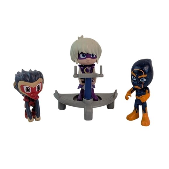 Disney PJ Mask Luna Girl & Scooter Night Ninja Munki-Gu Pet Monkey Figures - Picture 1 of 7